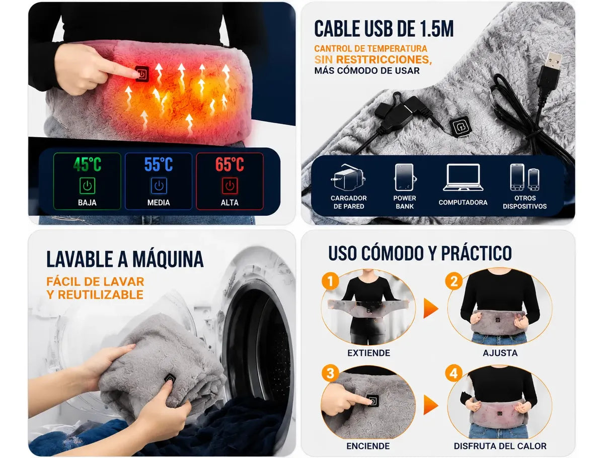 Guatero eléctrico USB almohadilla térmica DrakoMarket — foto 3