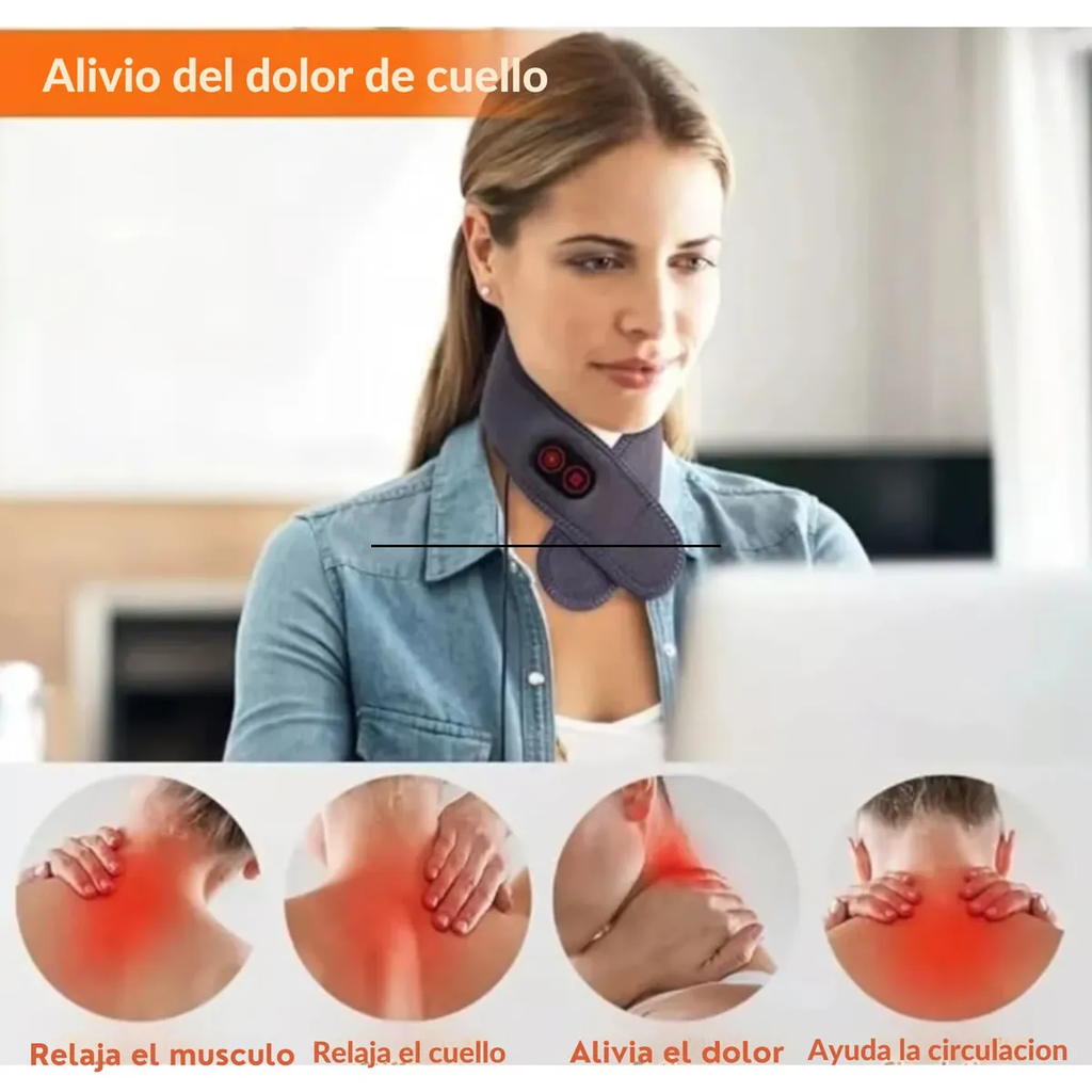 Collar térmico cervical USB con vibración DrakoMarket — foto 3