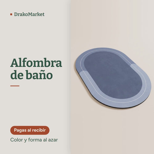 Video: pies descalzos saliendo de la ducha y apoyándose sobre la alfombra de baño azul.