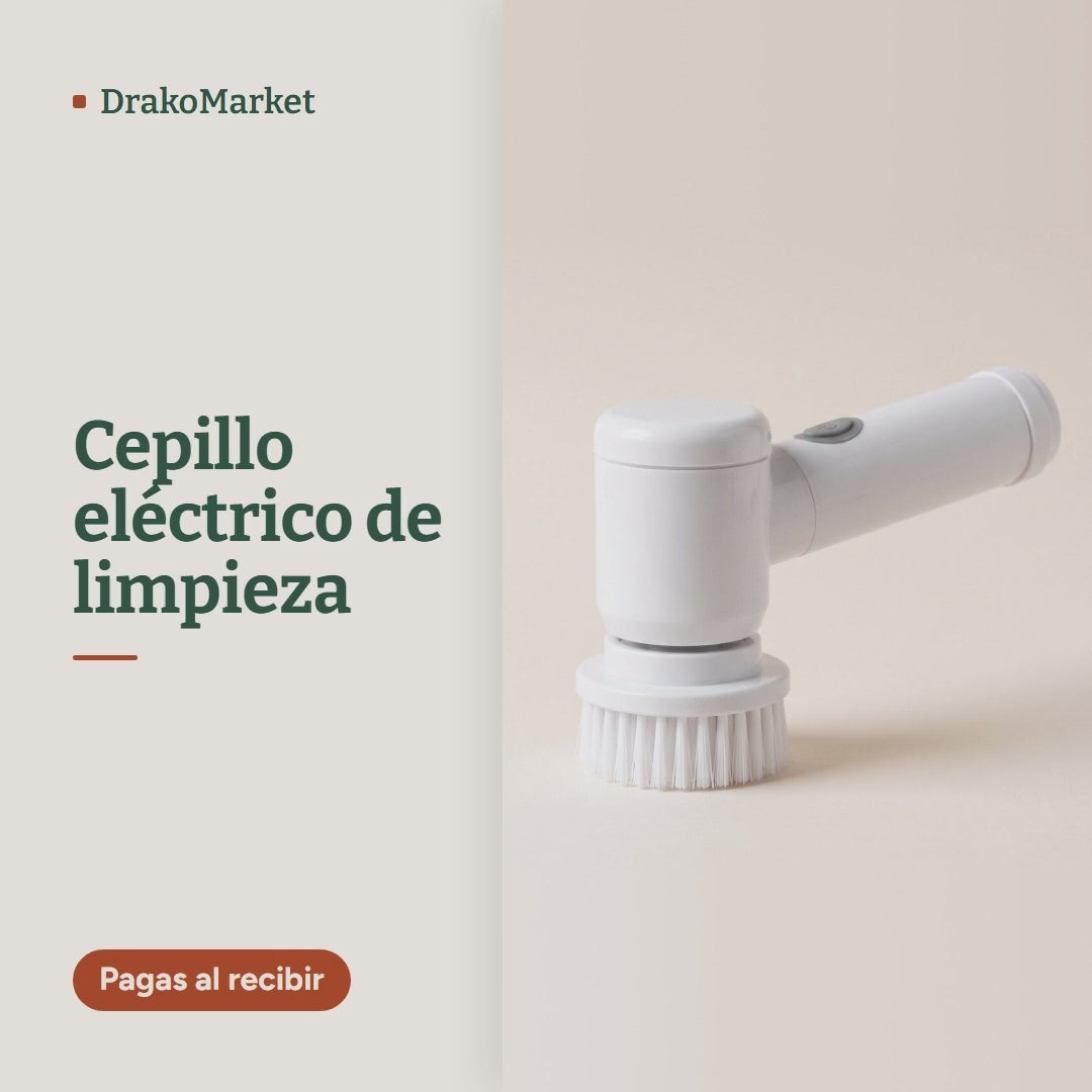 Video: el cepillo eléctrico de limpieza frota el fragüe de los azulejos con su cabezal de cerdas.